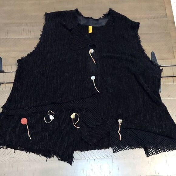 Staley Gretzinger Black Art To Wear Vest Sz XL - Picture 1 of 7